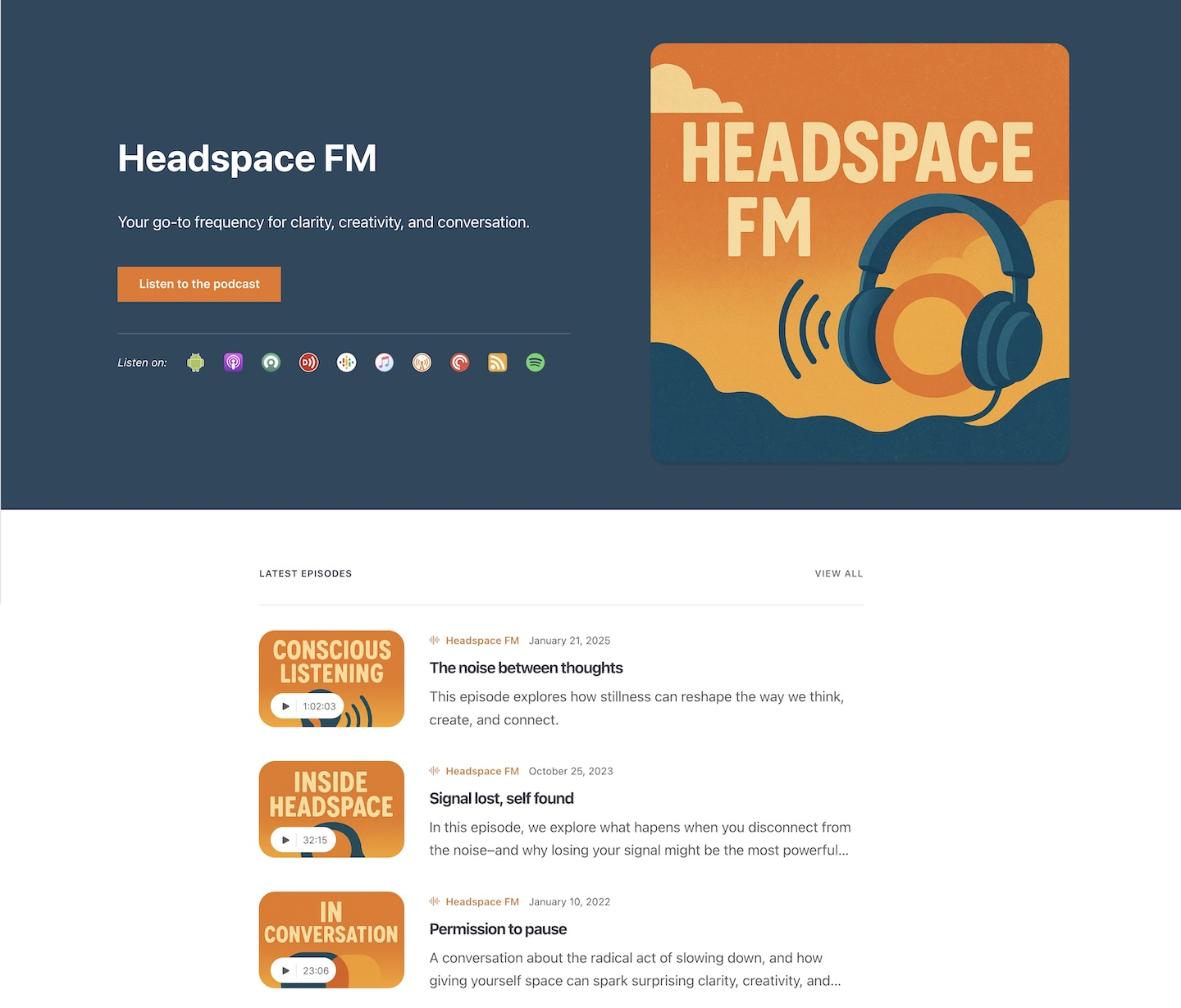 Polished podcast page